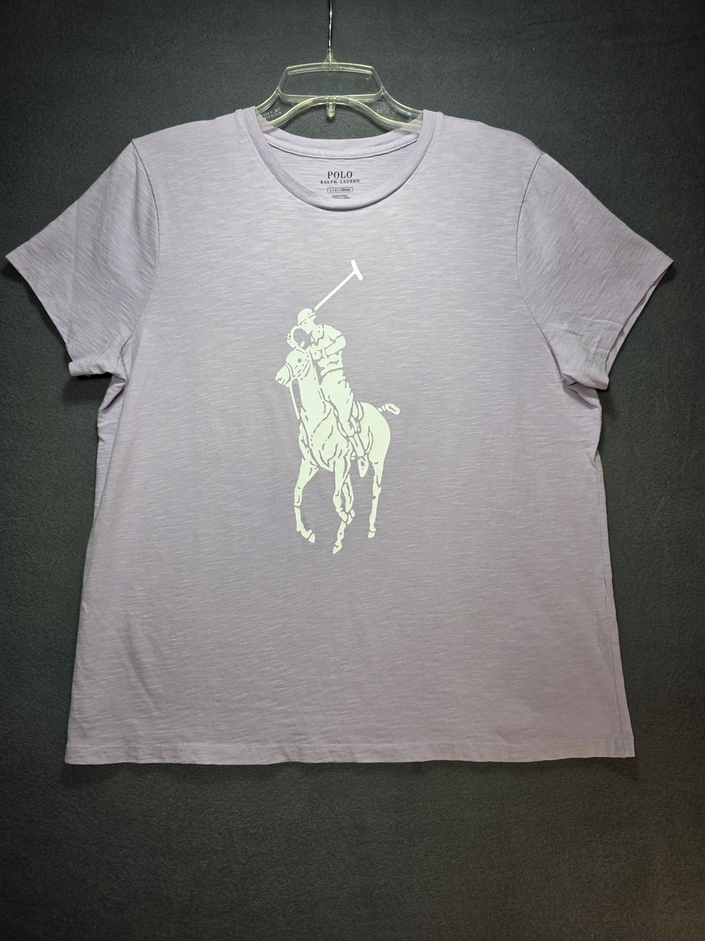 Ralph Lauren Lavender Crewneck Tee with White Pony